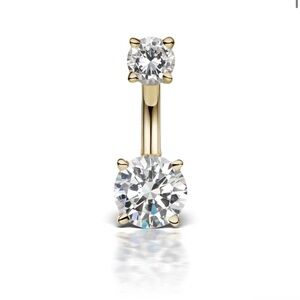 Maria Tash 4mm/6mm Cubic Zirconia Navel Ring